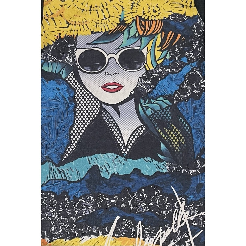 La Chapelle Sport Pop Art Graphic Mini Dress Black Long Sleeve 155/80A - Picture 2 of 6